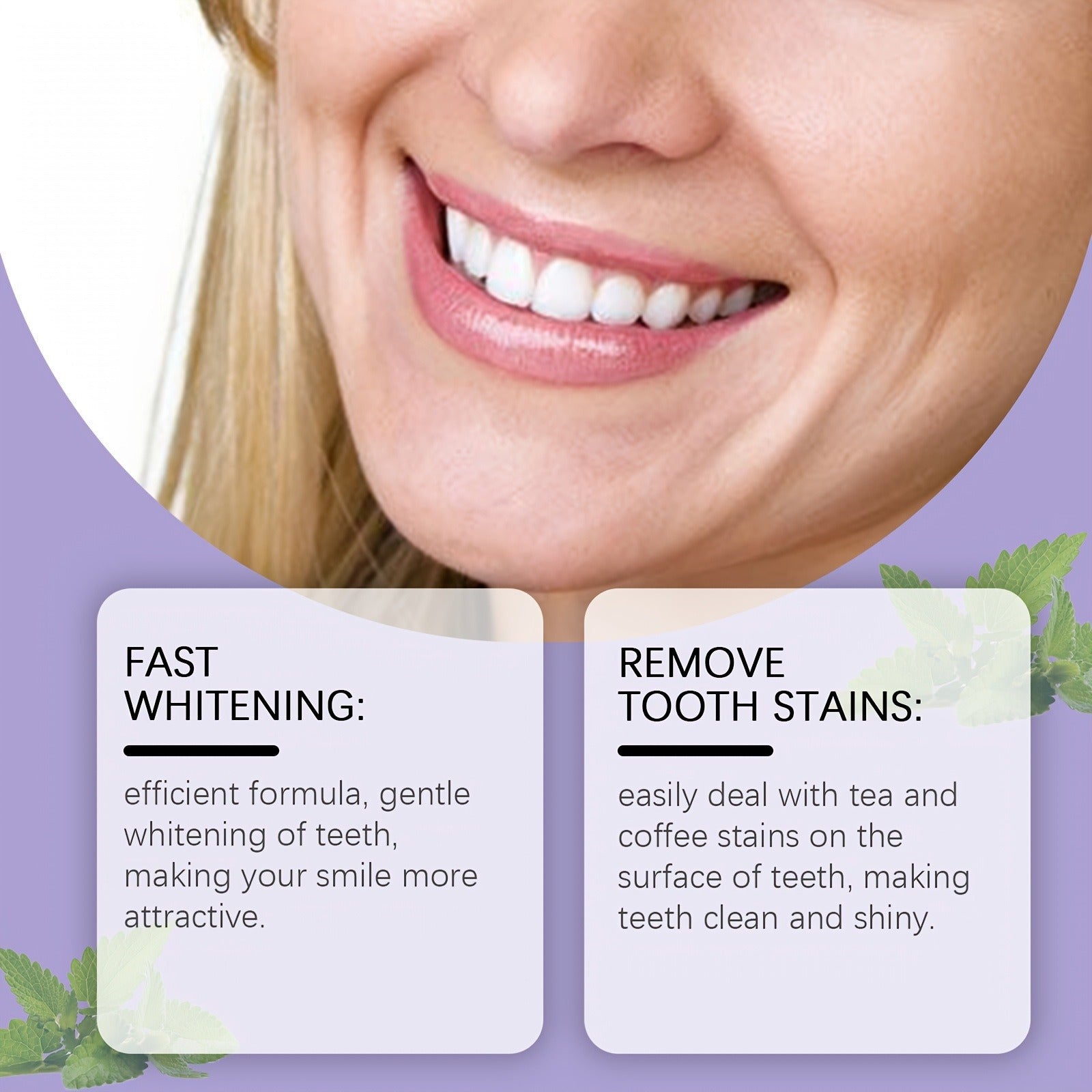 Whitening Teeth Strips Purple Teeth Strips Dry-Application